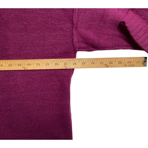 Free People Oversized Slouchy Tunic Relaxed Sweater Fit Cozy Plum Caspia sz S - Picture 5 of 9